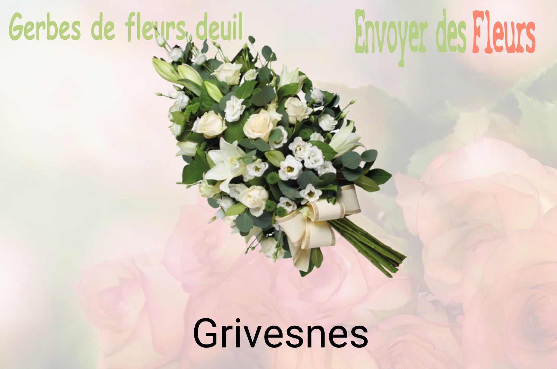 Gerbe de fleurs de deuil livrée à Grivesnes